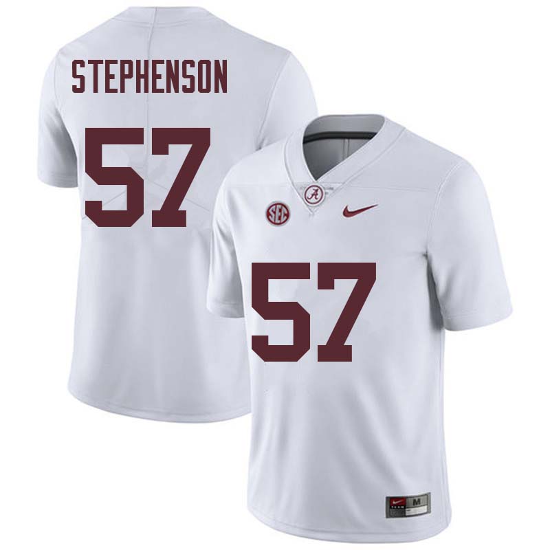 Alabama Crimson Tide Men's Dwight Stephenson #57 White NCAA Nike Authentic Stitched College Football Jersey MH16M76EM